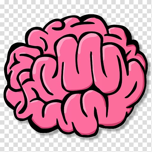 illustration of pink brain, Brain Cartoon Drawing , Brain transparent background PNG clipart
