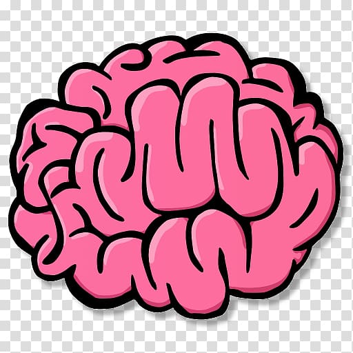 Illustration of pink brain, Brain Cartoon Drawing , Brain transparent ...