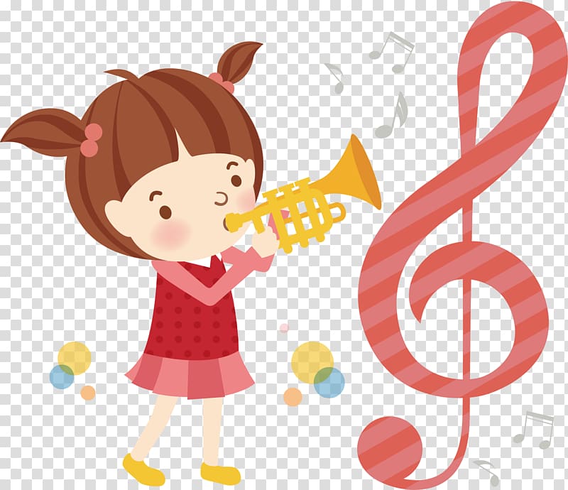 Musical Instruments Illustration, Girl playing musical instruments transparent background PNG clipart