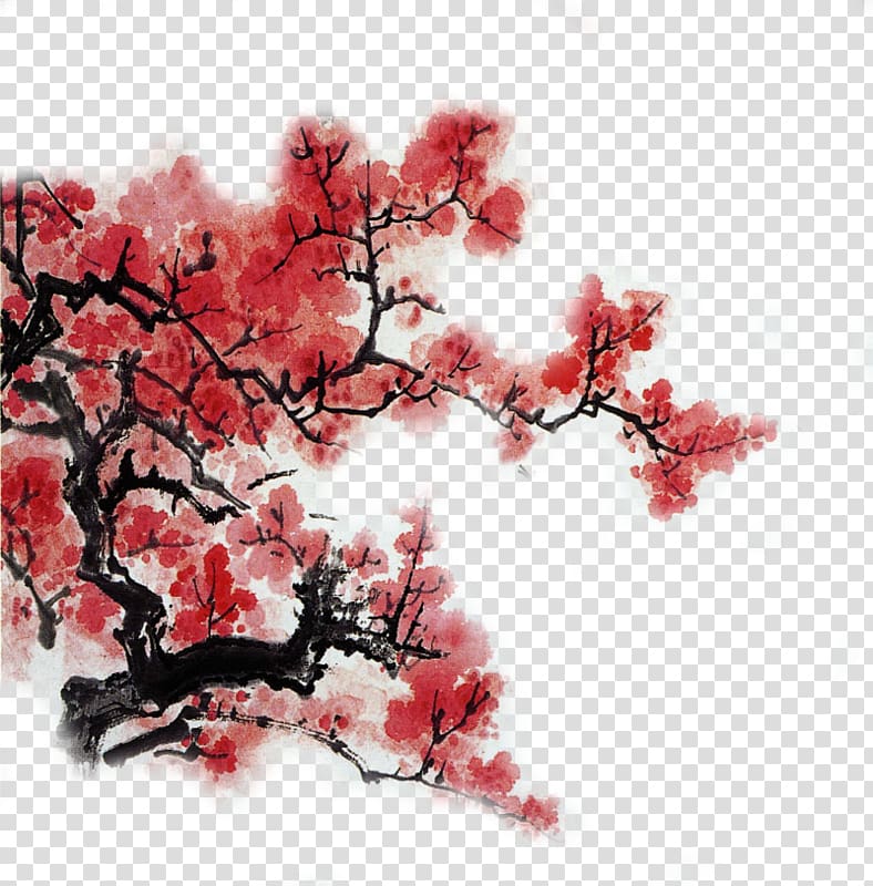 China Chinese painting Art, Ink Plum transparent background PNG clipart