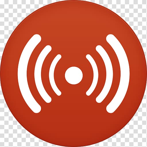 red signal logo, smile circle symbol font, Hotspot transparent background PNG clipart