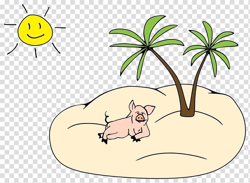 Comics Cartoon, Sunny little pig transparent background PNG clipart