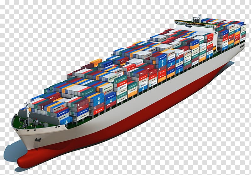 white and red cruise ship , Intermodal container Cargo ship Container ship, Container large cargo ship transparent background PNG clipart
