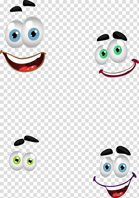 Eyebrow Face Euclidean Smile, Hand-painted three-dimensional expression of the face transparent background PNG clipart