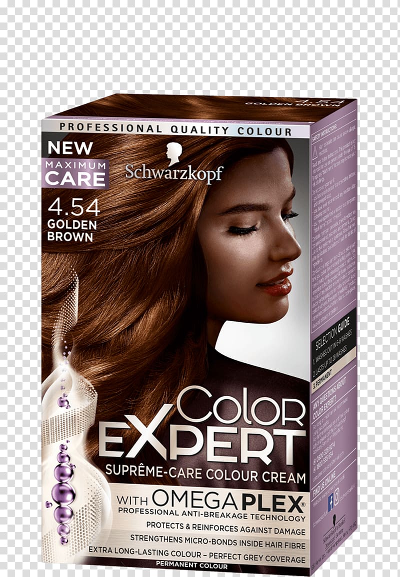 Hair coloring Brown hair Schwarzkopf Color Expert Omegaplex Permanent Hair Dye Schwarzkopf Hair color Capelli, hair transparent background PNG clipart