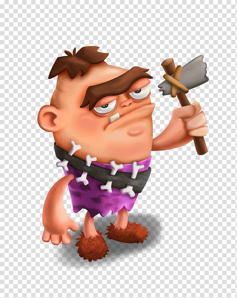 Cartoon Email Thumb Figurine, caveman transparent background PNG clipart