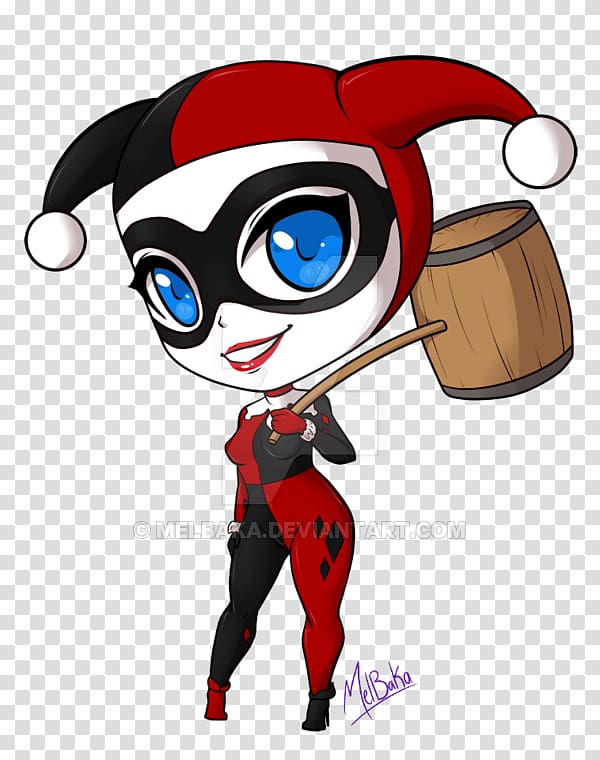 Harley Quinn Joker Batman Chibi Drawing, harley quinn transparent