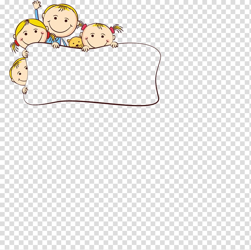 Child Drawing frame School , Cute cartoon characters border background transparent background PNG clipart