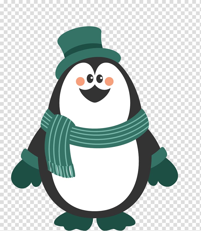 Santa Claus Christmas, Christmas hat wearing gloves penguin transparent background PNG clipart