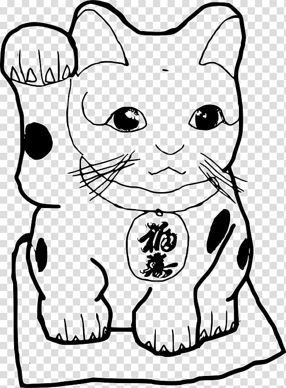 Cat Maneki-neko Drawing Line art , Maneki neko transparent background PNG clipart