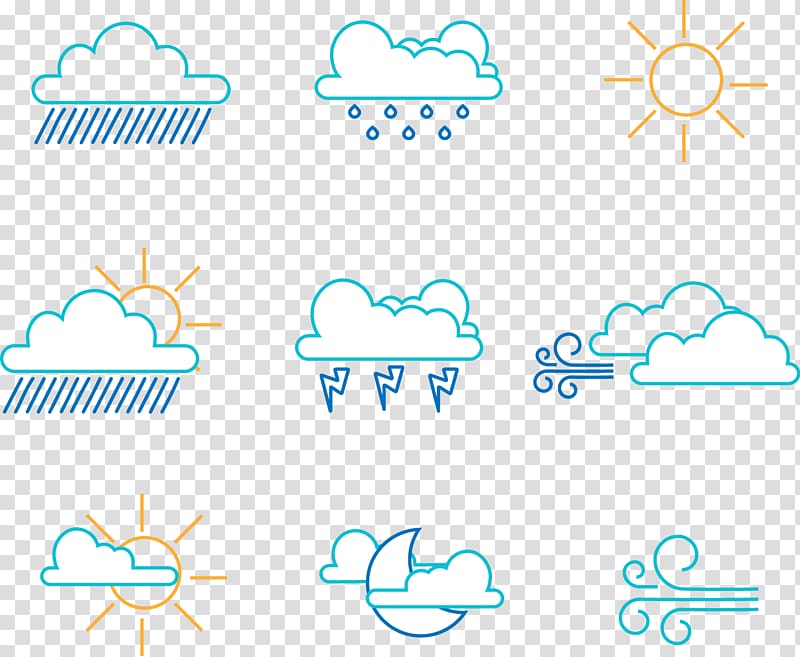 Meteorology Wind Icon, hand-drawn weather icon transparent background PNG clipart