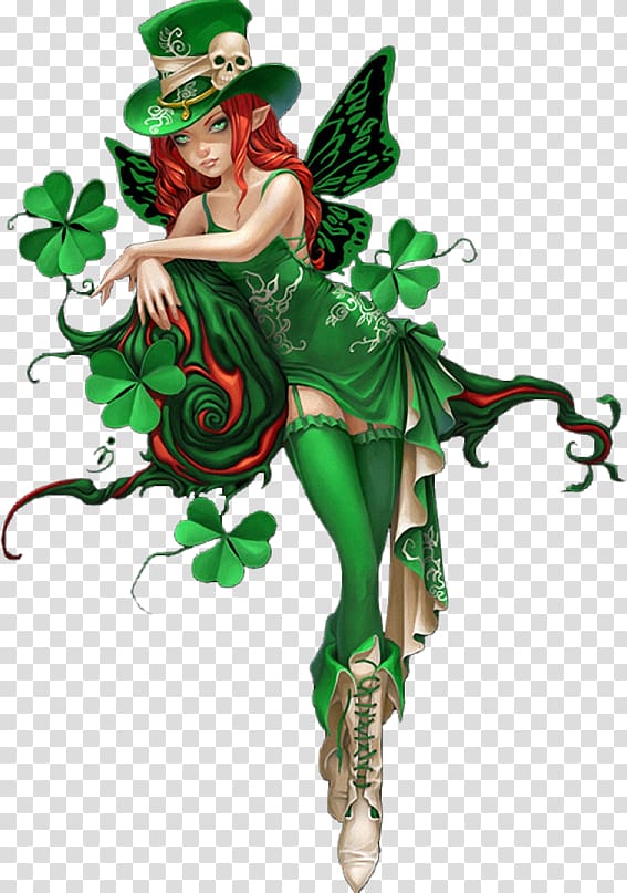 Irish people Saint Patrick's Day Luck Leprechaun Fairy, saint patrick's day transparent background PNG clipart