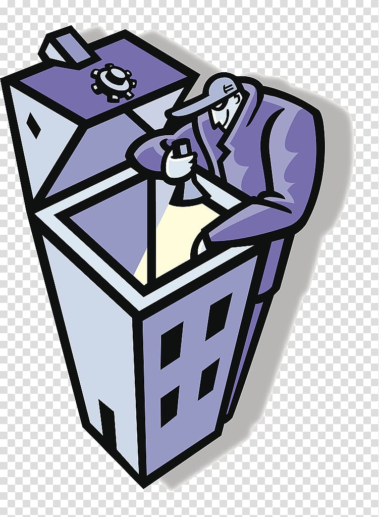 Burglary Theft Illustration, A person who uses a flashlight at night. transparent background PNG clipart
