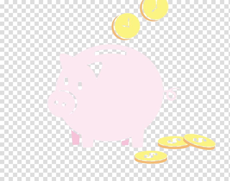 Cartoon Pattern, light colored gold piggy piggy bank transparent background PNG clipart