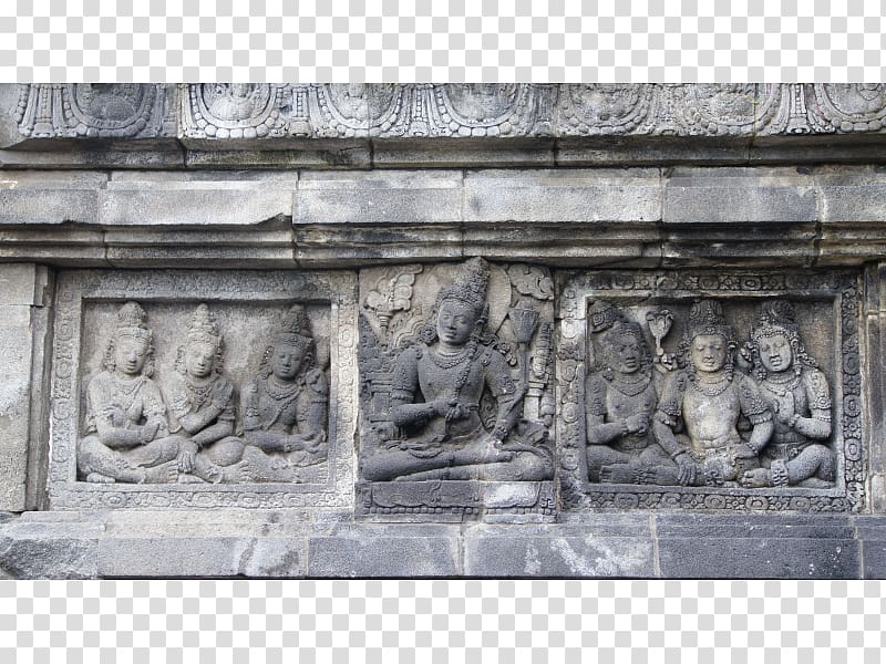 Stone carving Relief Archaeological site Archaeology, Prambanan transparent background PNG clipart