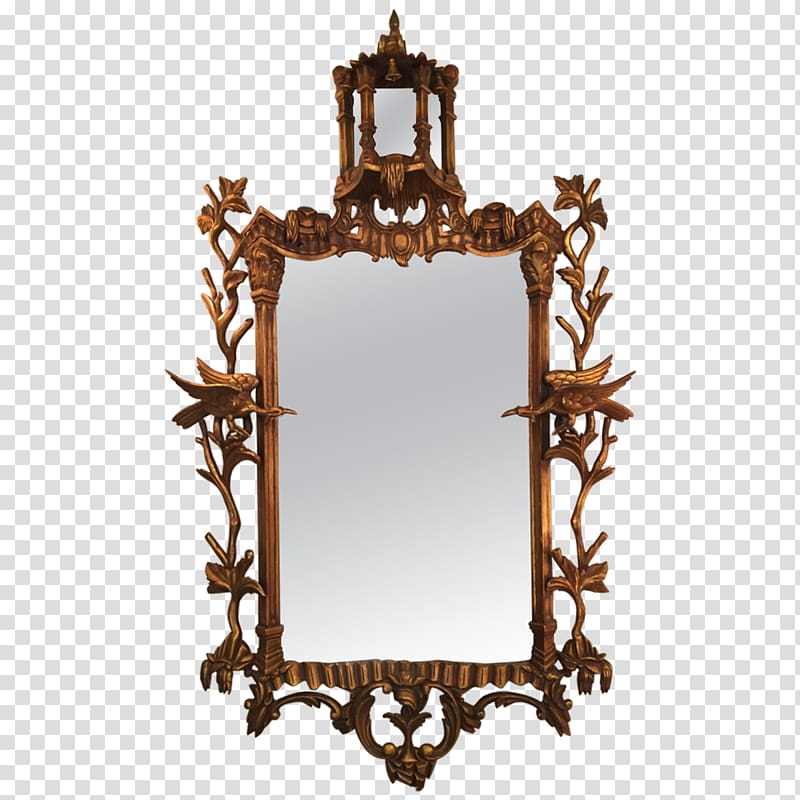 Viyet Mirror Metal Frames Gilding, Chinoiserie transparent background PNG clipart
