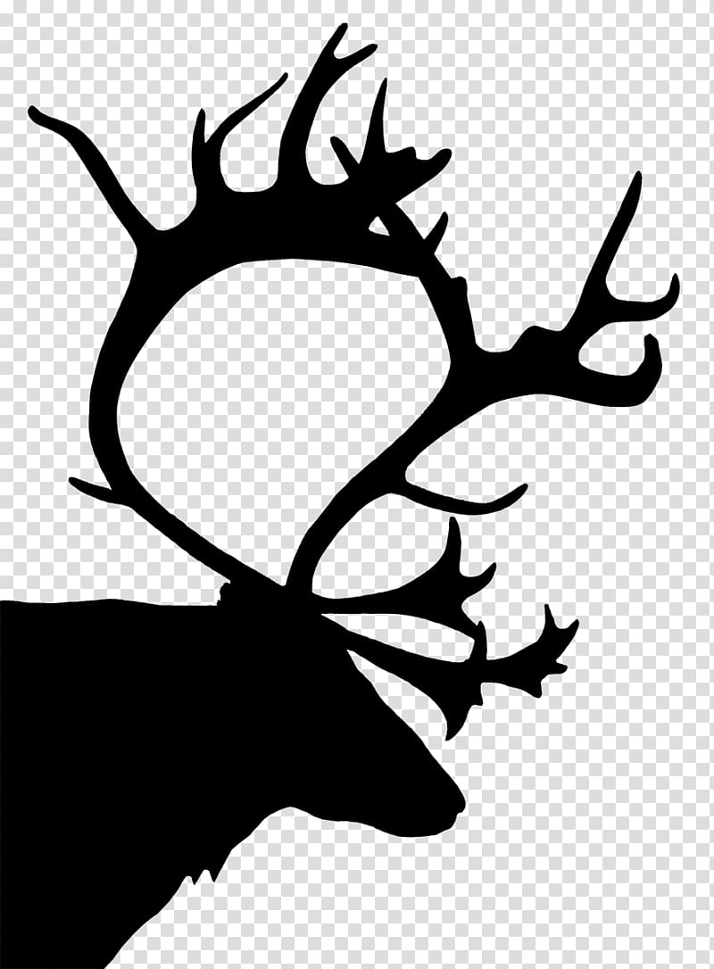 Reindeer Silhouette Christmas , deer head transparent background PNG clipart