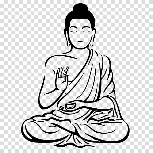 Black and White Buddha Drawing - Get Coloring Pages-saigonsouth.com.vn