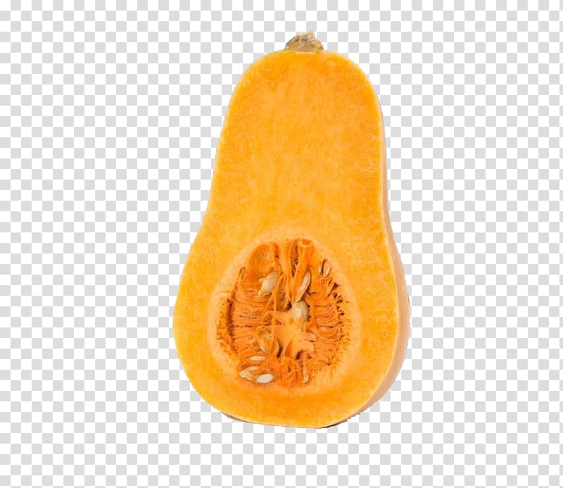 Butternut squash Cucurbita maxima Calabaza Pumpkin, Half old pumpkin transparent background PNG clipart