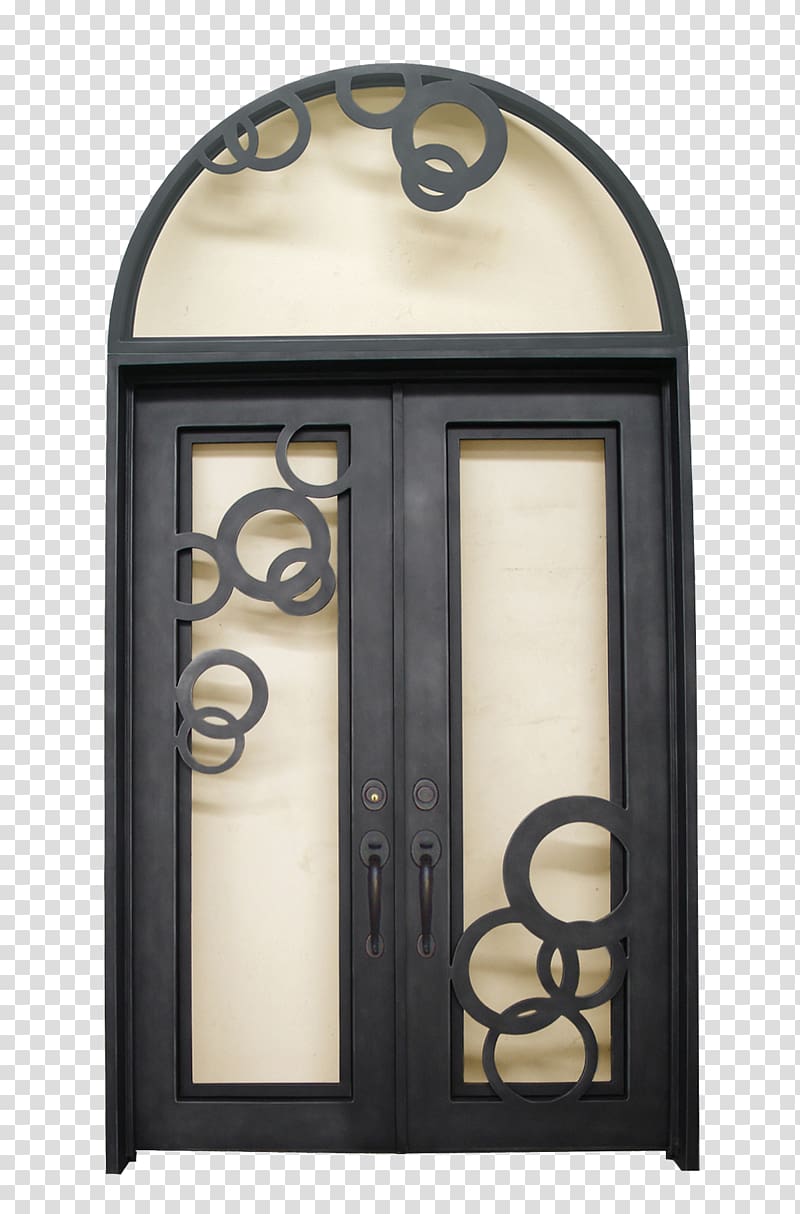 Sconce, Europeanstyle Iron Door transparent background PNG clipart