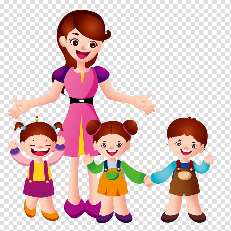 female beside children , Student teacher Student teacher Education Estudante, Students and teachers transparent background PNG clipart