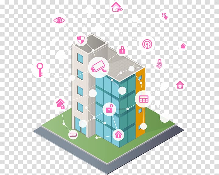 Commercial building Internet of Things Architectural engineering Building automation, Smart building transparent background PNG clipart