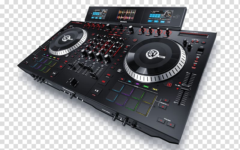 DJ controller Audio Mixers Disc jockey Numark Industries, Disc jockey transparent background PNG clipart
