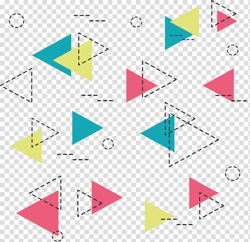 multicolored triangle illustration, Triangle Memphis Group Graphic design, color triangle transparent background PNG clipart