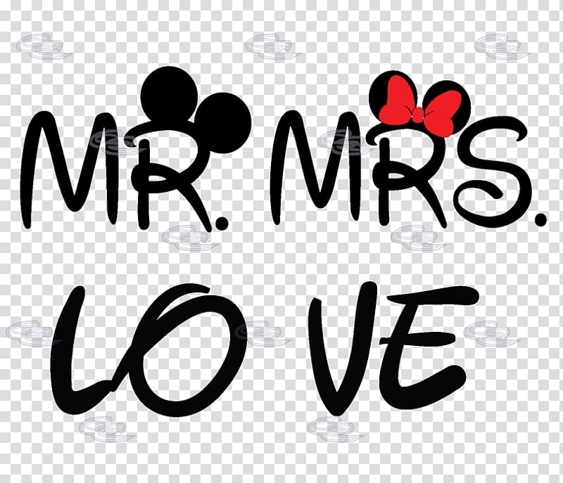 mr. mrs love, Mickey Mouse Minnie Mouse T-shirt Mrs. The Walt Disney Company, Mr transparent background PNG clipart