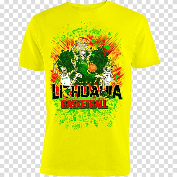 T-shirt Lithuania men\'s national basketball team 1992 Summer Olympics, T-shirt transparent background PNG clipart