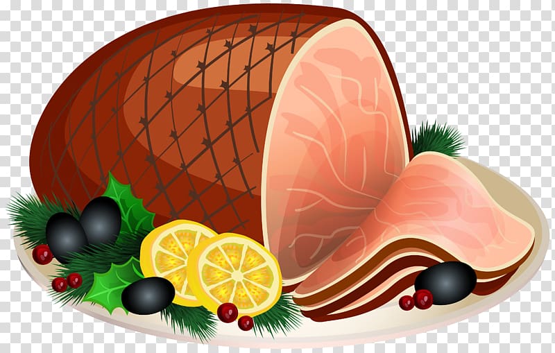 Christmas ham Baked Ham , Ham Dinner transparent background PNG clipart