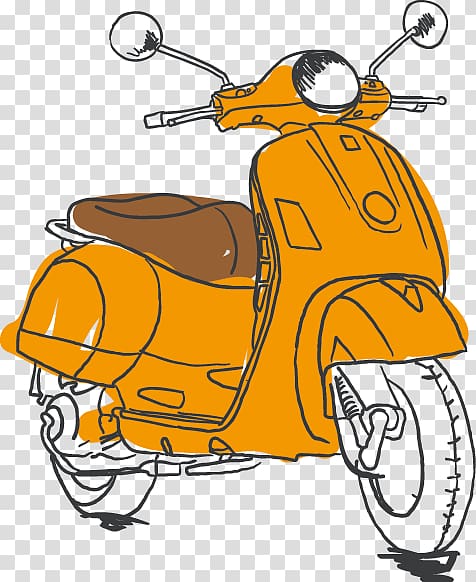 Cartoon Illustration, motorcycle transparent background PNG clipart