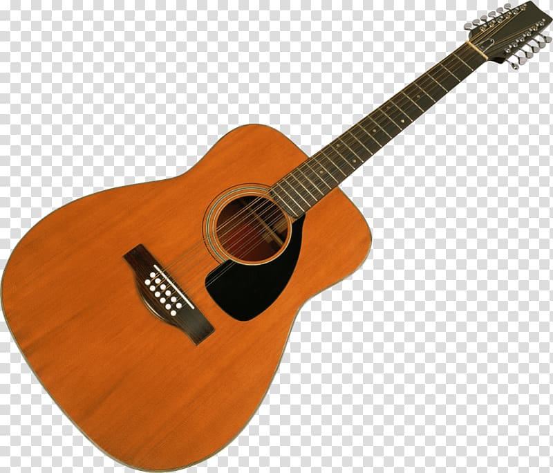 brown and black dreadnought acoustic guitar, Electric guitar Musical instrument Chordophone, Guitar transparent background PNG clipart