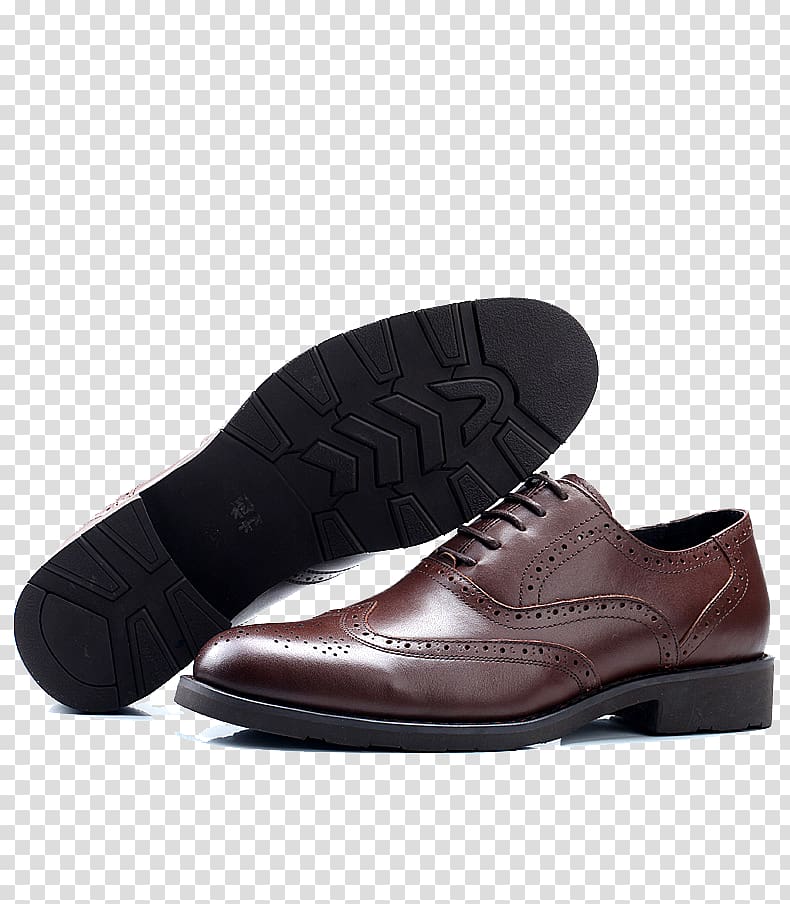 Leather Dress shoe Brogue shoe, Bullock carved tide shoes men\'s shoes transparent background PNG clipart