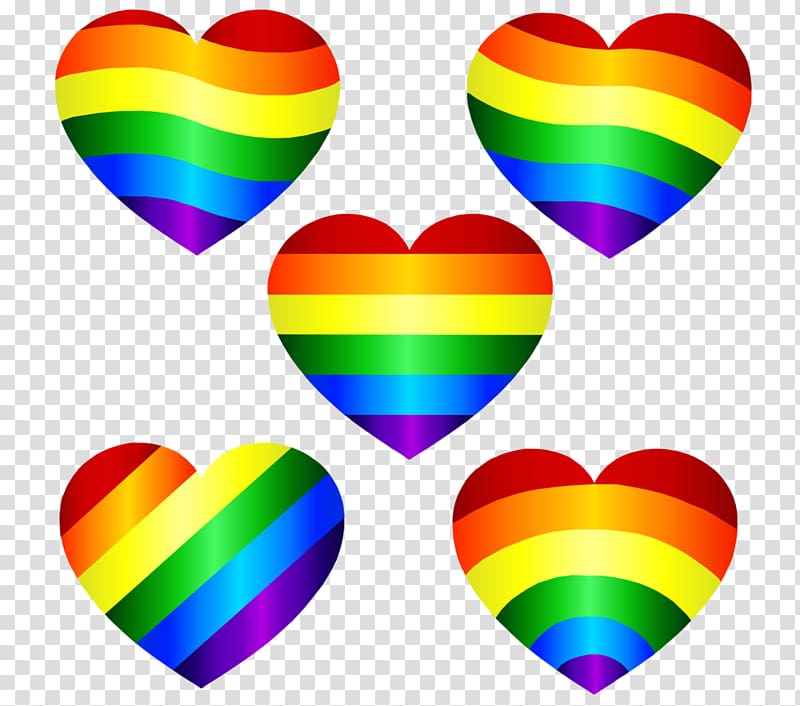 Color Drawing Heart, lovely rainbow transparent background PNG clipart