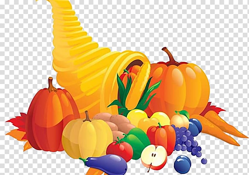 Calabaza Cornucopia Fruit Vegetable, Fruits and Vegetables transparent background PNG clipart