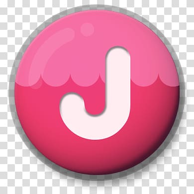 pink and white letter j illustration, Letter J Roundlet transparent background PNG clipart