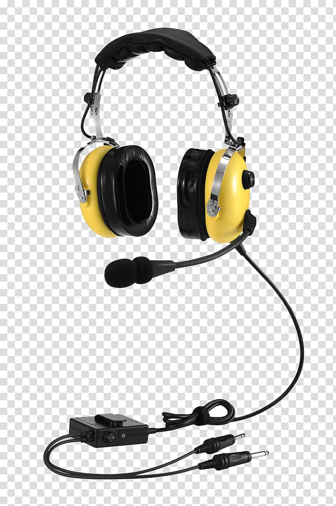 Microphone Noise-cancelling headphones Xbox 360 Wireless Headset, Yellow Headphones transparent background PNG clipart