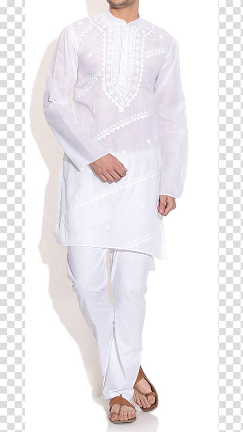 Kurta Chikan Blouse White Dress, mens kurta transparent background PNG clipart