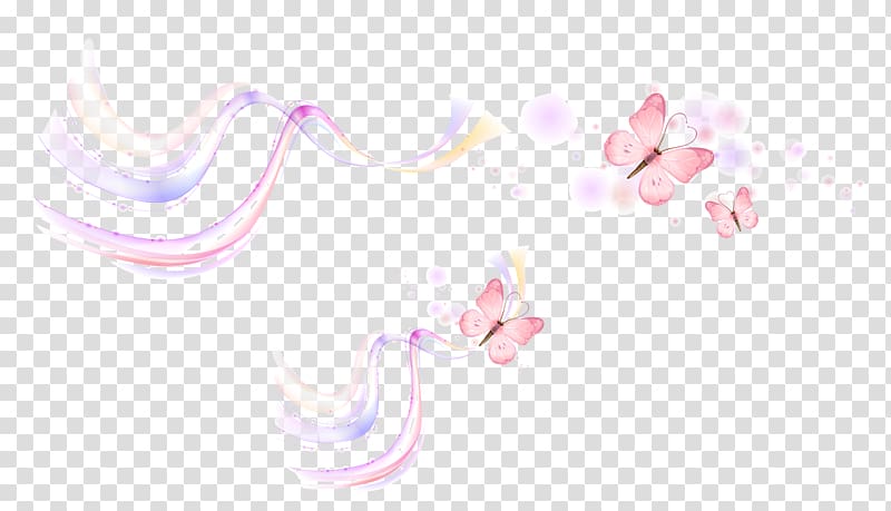 Brand Petal Pattern, Bubble butterfly colored lines transparent background PNG clipart