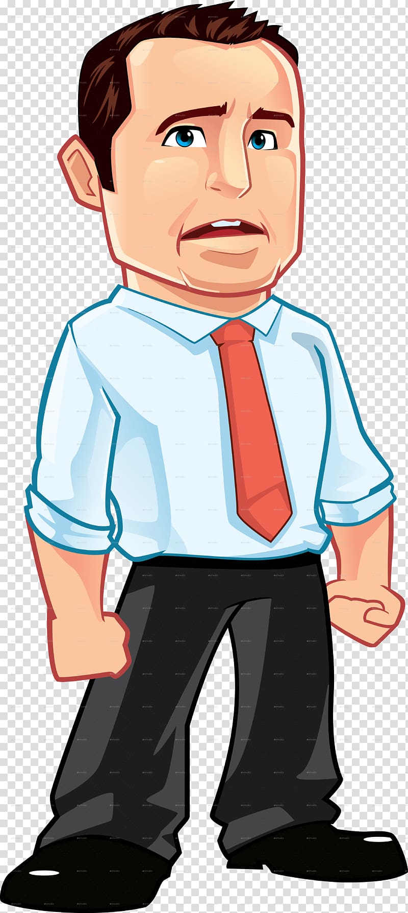 Cartoon Anger, EMPLOYEE transparent background PNG clipart