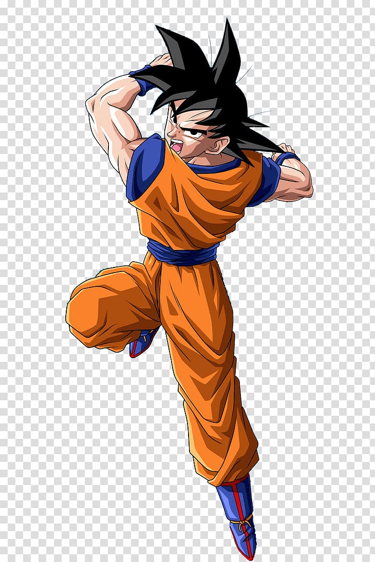 Son Goku illustration, Goku Fighting transparent background PNG clipart