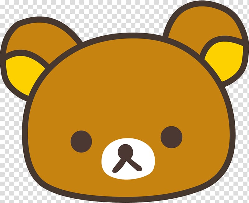 Brown bear head , Rilakkuma Hello Kitty Character Kavaii, bear