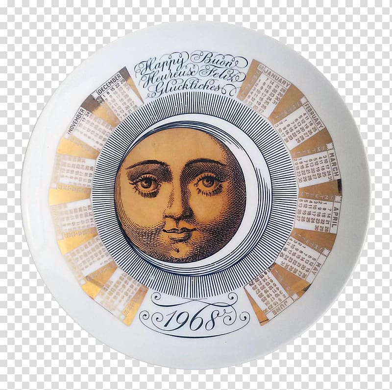 Fornasetti Barnaba Piero Maria Plate Teacup Calendar, porcelain plate letinous edodes transparent background PNG clipart
