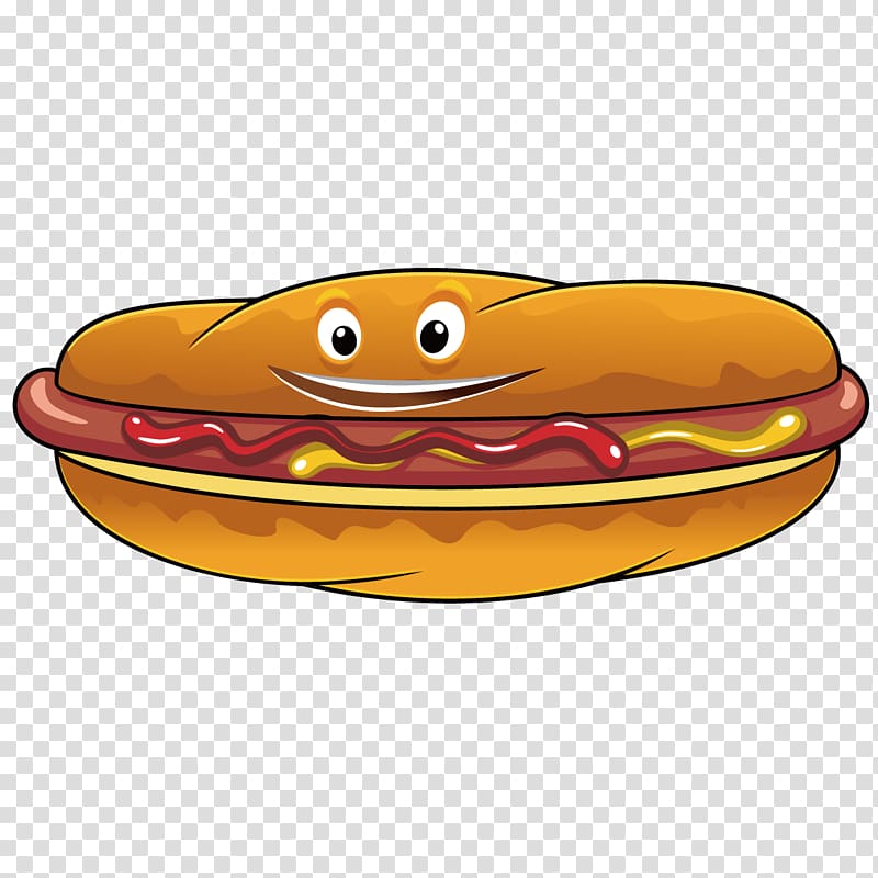 Hot dog Sausage Fast food Cheese sandwich Mustard, Cute hot dog transparent background PNG clipart