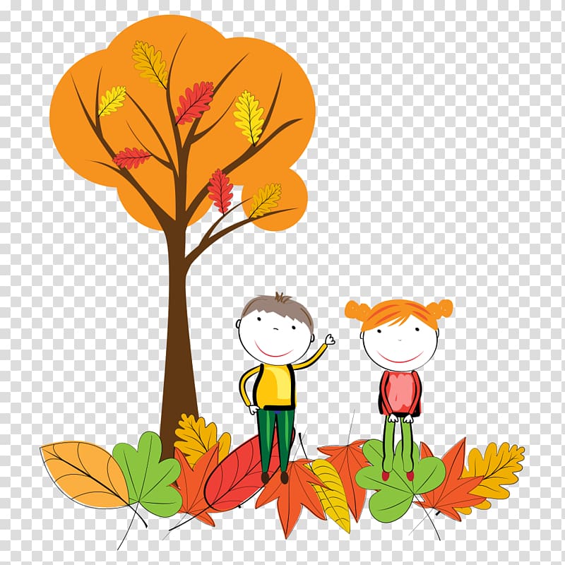 Euclidean Child Cartoon Illustration, Trees and cartoons kids transparent background PNG clipart