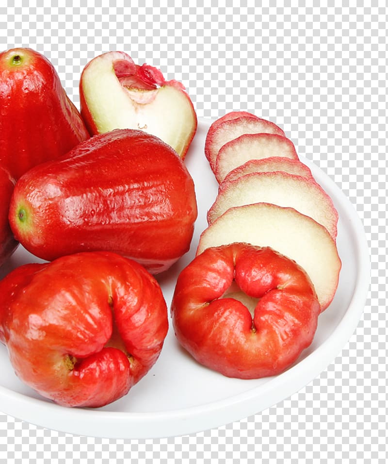 Java apple Strawberry Vegetarian cuisine, Wax apple on the table transparent background PNG clipart