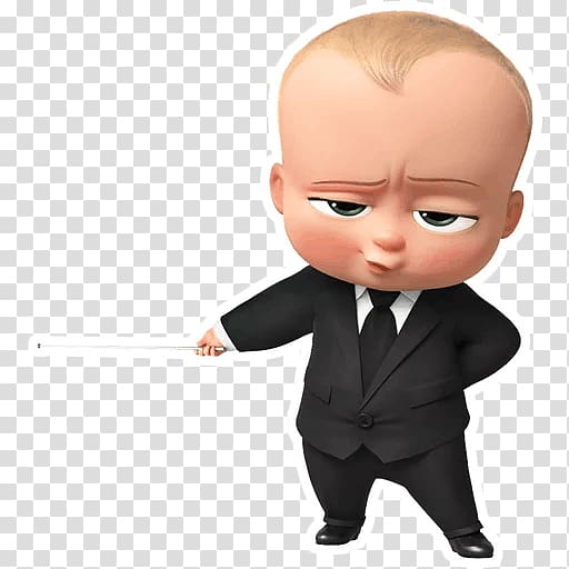 Big Boss Baby holding stick pointing right side , The Boss Baby Big Boss Baby Infant , the boss baby transparent background PNG clipart