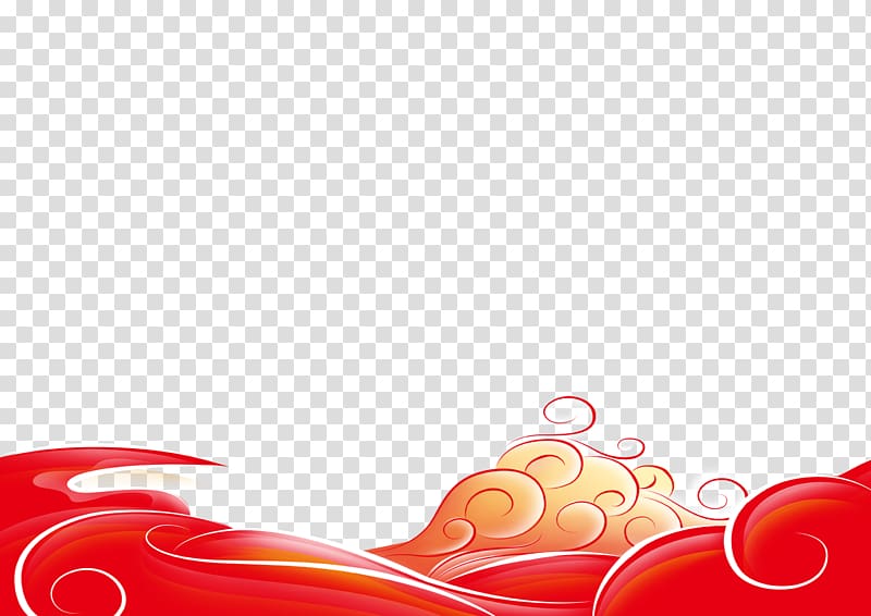 Wind wave Poster Pattern, Red tumbling waves transparent background PNG clipart