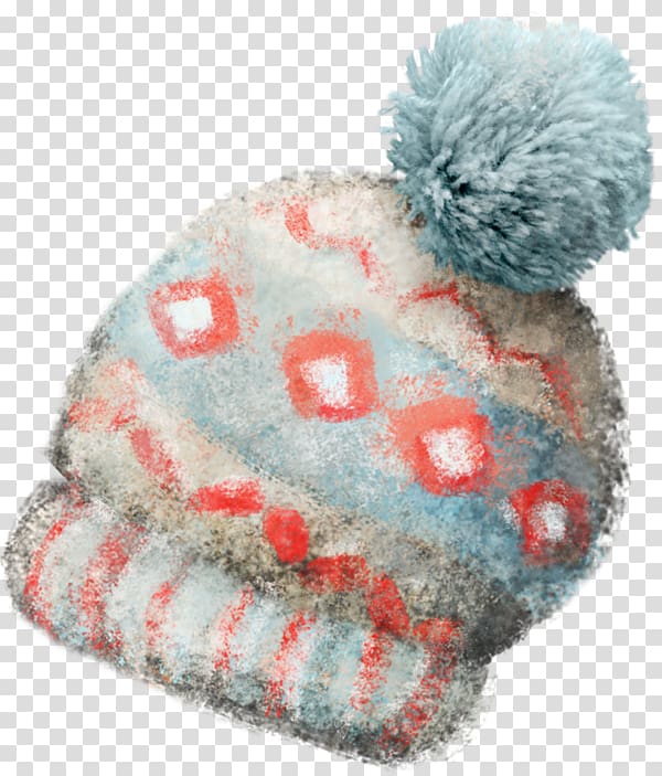 Hat Knit cap Winter, Hand-painted children\'s winter hat transparent background PNG clipart